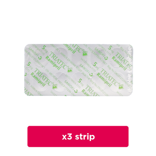 Triatec 5 mg 3 Strip (10 Tablet/Strip) - Obat Rutin