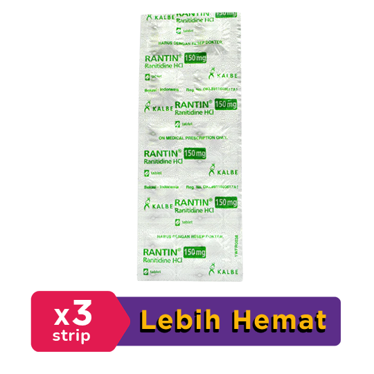 Rantin 150 mg 3 Strip (10 Tablet/Strip) - Hemat Borongan