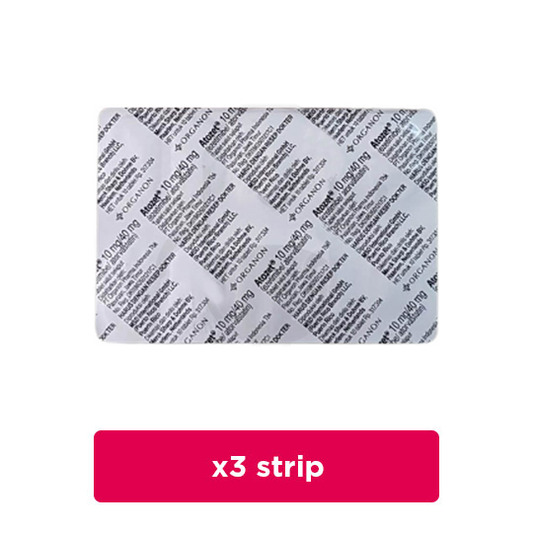 Atozet 10 mg/40 mg 3 Strip (10 Tablet/Strip) - Obat Rutin