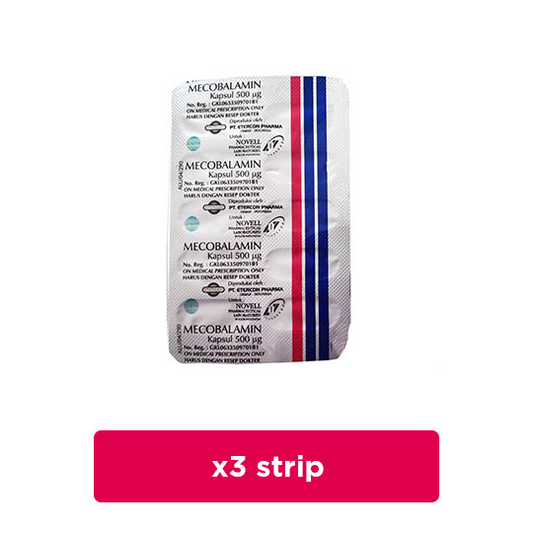 Mecobalamin 500 mcg 3 Strip (10 Kapsul/Strip) - Hemat Borongan