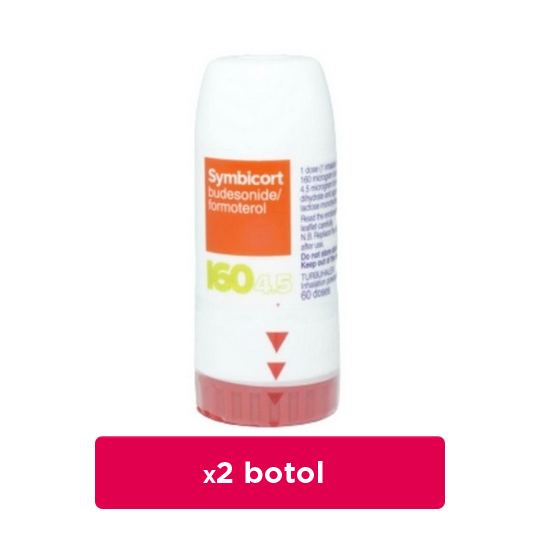 Symbicort 160 mcg/4.5 mcg 60 Dosis 2 Botol - Obat Rutin