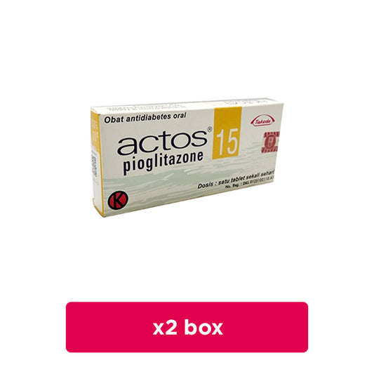 Actos 15 mg 2 Box (14 Tablet/Box) - Obat Rutin