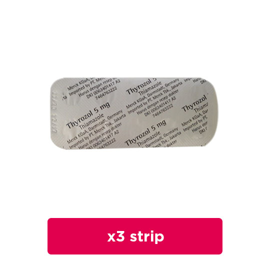 Thyrozol 5 mg 3 Strip (10 Tablet/Strip) - Hemat Borongan