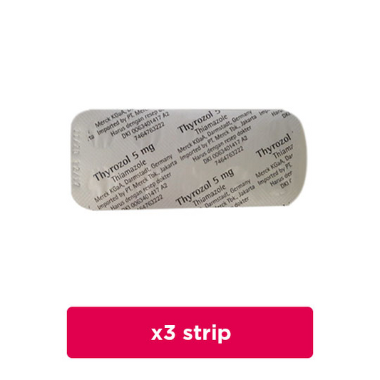 Thyrozol 5 mg 3 Strip (10 Tablet/Strip) - Hemat Borongan