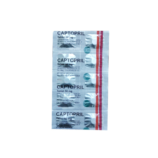 Captopril 50 mg 10 Tablet