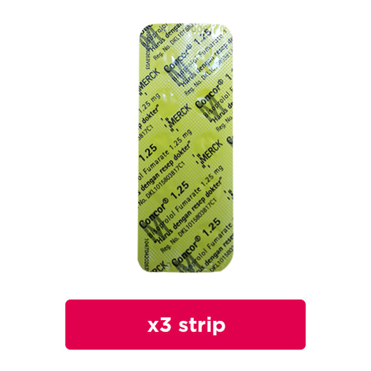 Concor 1.25 mg 3 Strip (10 Tablet/Strip) - Obat Rutin