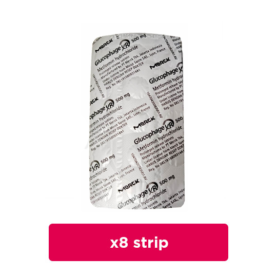 Glucophage XR 500 mg 8 Strip (15 Tablet/Strip) - Obat Rutin