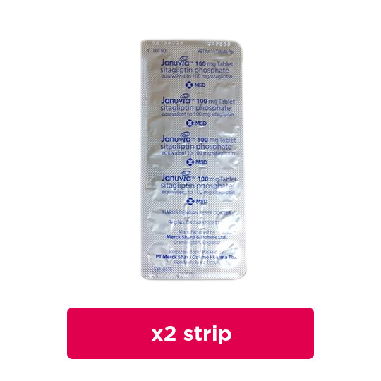 Januvia 100 mg 2 Strip (14 Tablet/Strip) - Obat Rutin