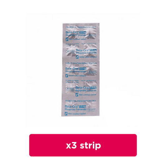 Beta-One 2.5 mg 3 Strip (10 Tablet/Strip) - Obat Rutin