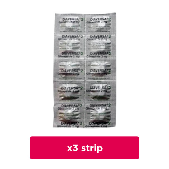 Diaversa 2 mg 3 Strip (10 Tablet/Strip) - Obat Rutin