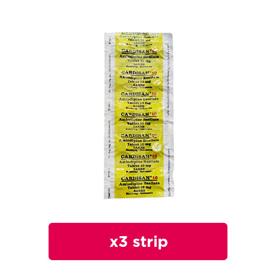 Cardisan 10 mg 3 Strip (10 Tablet/Strip) - Obat Rutin