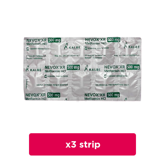 Nevox XR 500 mg 3 Strip (10 Tablet/Strip) - Obat Rutin